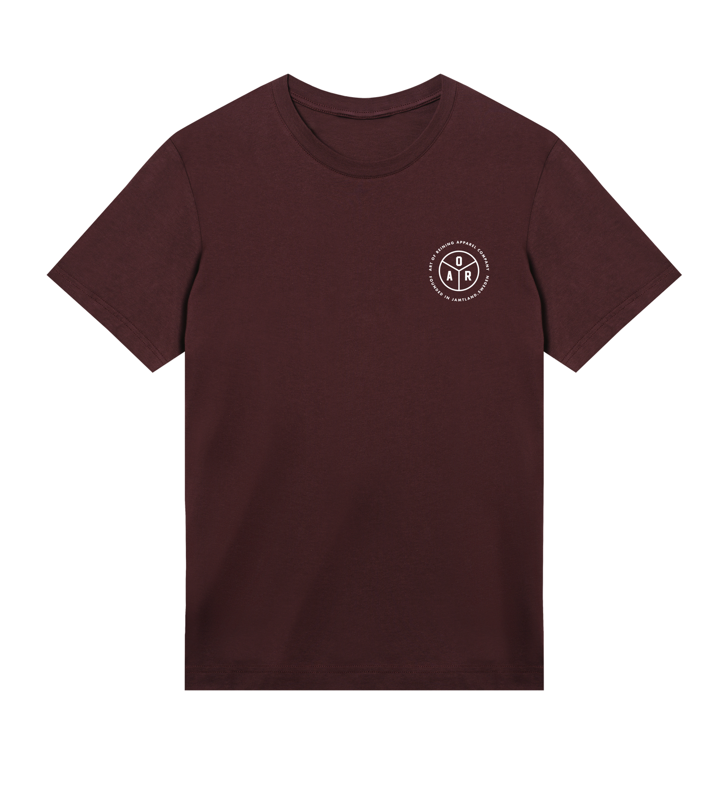 AoR Mens Regular Tee Circle Machine Maroon