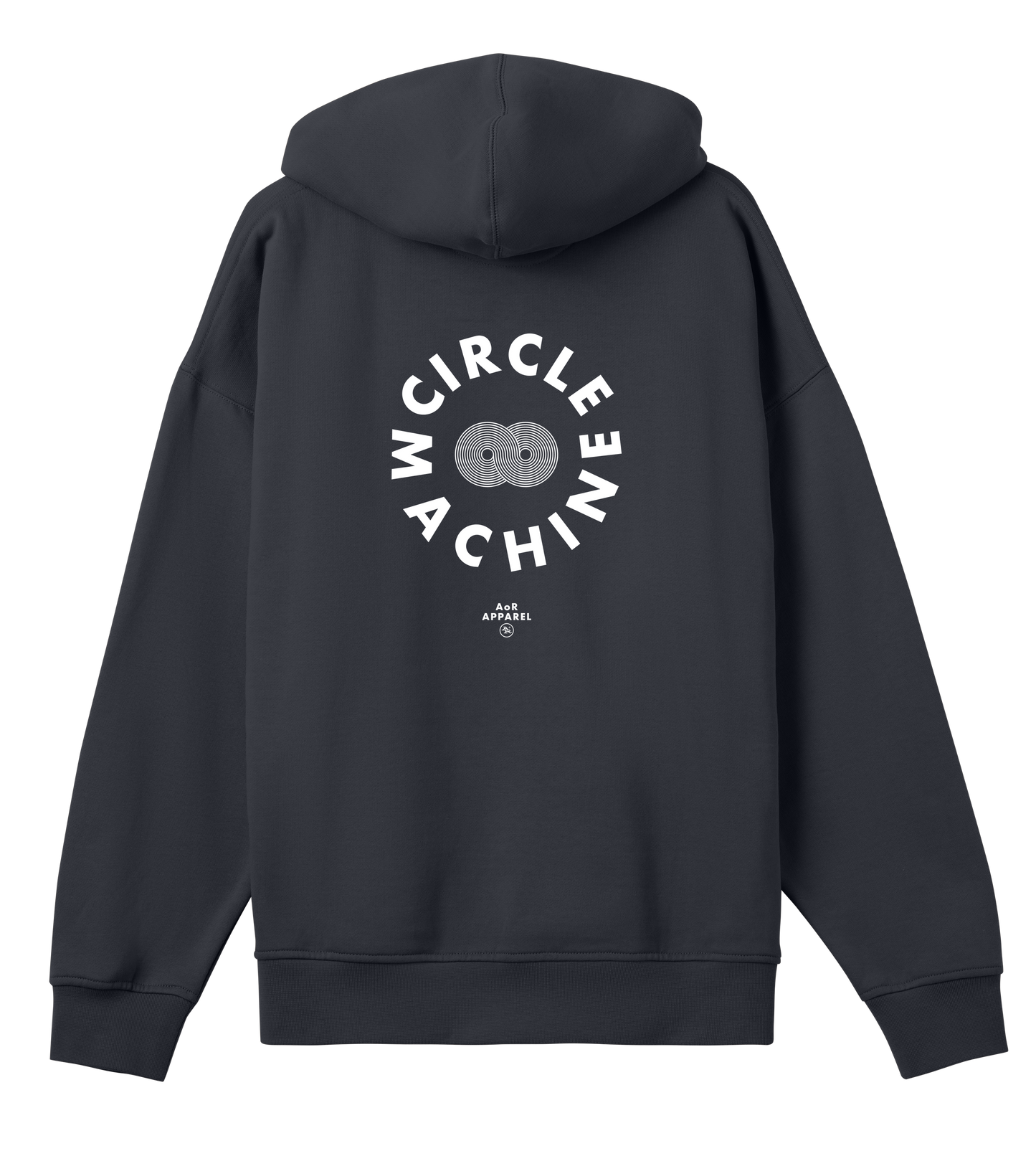 AoR Mens Boxy Hoodie Circle Machine