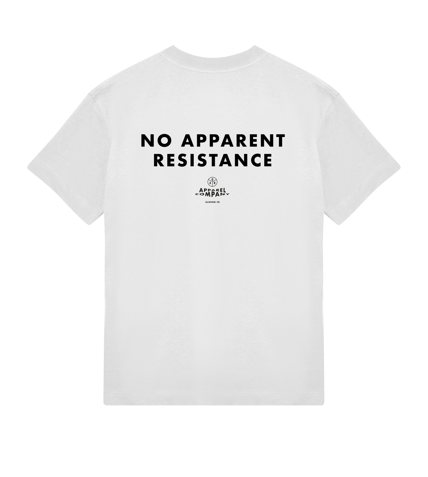 AoR Mens Boxy Tee No Resistance White